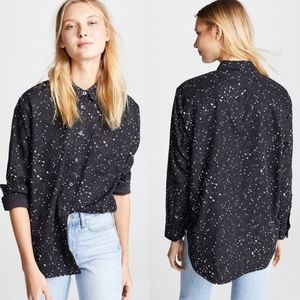 *SOLD* MADEWELL Classic LS Button Up Top Stars MED